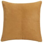 Coussin effet sudine jaune moutarde 40x40