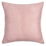 Coussin effet sudine rose 40x40
