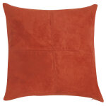 Coussin effet sudine terracotta 60x60