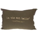 Coussin �lixir kaki 40 x 60 cm