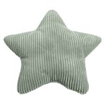 Coussin �toile velours cotel� vert sauge env. 55 cm