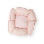 Coussin fleur en coton rose 11x35x35cm