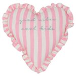 Coussin en forme de c?ur rose 10x40x40 cm