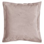 Coussin garni velours cotel rose 70x70
