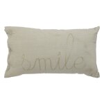 Coussin gaze de coton avec mot doux vert 30x50 cm