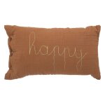 Coussin marron coton 30 x 50