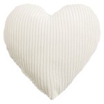 Coussin petit c?ur velours cotel� beige env. 43 cm