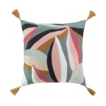 Coussin en polyester imprim multicolore 40 x 40 cm