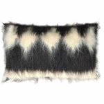 Coussin rectangle losange en laine noir 40x70 Coussin rectangle losange en laine noir 40x70