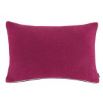 Coussin rose fuschia et bordures tisses 45x45