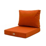 Coussins pour salon de jardin déhoussable 50x50cm orange Coussins pour salon de jardin déhoussable 50x50cm orange