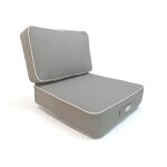 Coussins salon jardin premium d�houssable 60x60cm gris clair