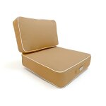 Coussins salon jardin premium d�houssable 60x60cm moka