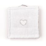 Coussin de sol avec broderies coton uni 40x40 cm
