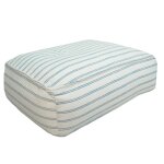 Coussin de sol dhoussable m - lin ray bleu