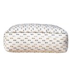 Coussin de sol dhoussable m - tissu blanc poils multi couleur