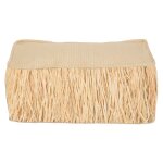 Coussin de sol extrieur en tissu effet raphia a frange m