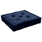 Coussin de sol avec poigne 50 cm x 50 cm bleu marine