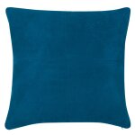 Coussin en su�dine bleu canard 60x60