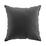 Coussin avec surjet en coton recycl� gris anthracite 50x50 cm