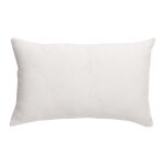 Coussin uni en lin blanc 30 x 50