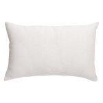 Coussin uni en lin blanc 40 x 65 cm