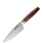 Couteau de cuisine en acier et bois de noyer 15 cm