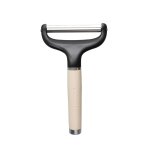 Couteau plucheur pour fromages en inox blanc amande et noir