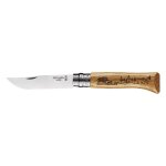 Couteau grav lame 8. 5 cm sanglier argent en inox