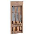 Couteaux en inox et bois de htre (x3)