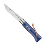 Couteau opinel baroudeur colorama - n8 bleu fonc