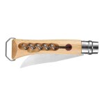 Couteau de poche n10 en htre avec tire - bouchon et capsuleur beige