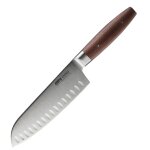 Couteau santoku alvol avec lame cannele en acier 18 cm