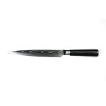 Couteau � trancher noir damas 34cm avec �tui