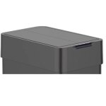 Couvercle de poubelle automatique plastique noir 28cm