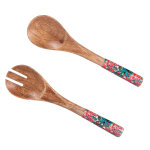 Couvert à salade 28 cm multicolore en bois Couvert à salade 28 cm multicolore en bois