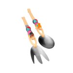 Couverts � salade arlequin pc 33 x 7 x 5 cm