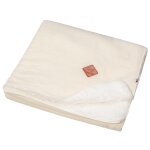 Couverture bébé enfant réversible en sherpa Écru 70 x 100 cm Couverture bébé enfant réversible en sherpa Écru 70 x 100 cm
