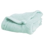 Couverture bb unie et colore turquoise 75x100