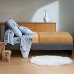 Couverture trs chaude en acrylique beige 220x240cm