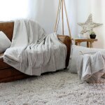 Couverture effet fourrure flanelle gris 180x220cm Couverture effet fourrure flanelle gris 180x220cm