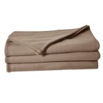 Couverture plaid polaire 320gr en polyester taupe 220x240 cm Couverture plaid polaire 320gr en polyester taupe 220x240 cm