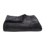 Couverture polaire extra douce coloris anthracite 220x240 cm Couverture polaire extra douce coloris anthracite 220x240 cm