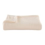 Couverture polaire extra douce coloris ecru 220x240 cm