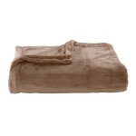Couverture polaire extra douce coloris taupe 220x240 cm Couverture polaire extra douce coloris taupe 220x240 cm