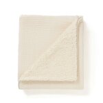 Couverture polaire & gaze de coton cru (75 x 90 cm)