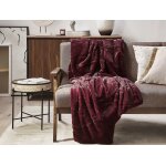 Couverture en polyester rouge 200x150cm