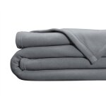 Couverture tempre en polyester gris 220x240cm