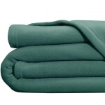 Couverture tempérée en polyester vert eucalyptus 180x220cm Couverture tempérée en polyester vert eucalyptus 180x220cm