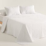 Couvre lit boutis blanc 180x270 + 50x70 cm